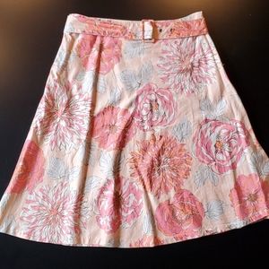 Floral New York and Company A Line Skirt - size 8.